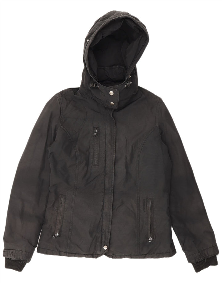Woolrich Veste matelassée à capuche pour femme UK 12 Medium Noir