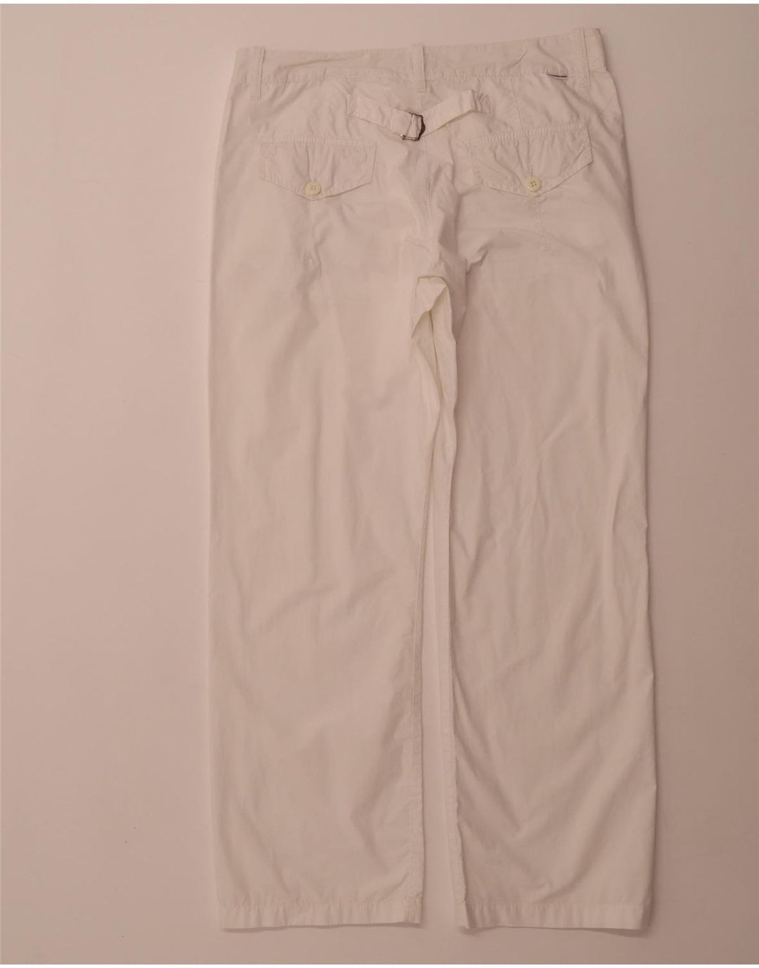CALVIN KLEIN Pantalon décontracté droit femme W34 L30 Coton blanc