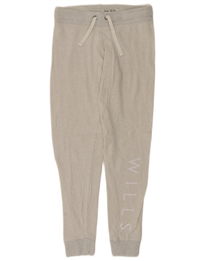 JACK WILLS Pantalon de survêtement graphique pour femme Joggers UK 8 Small Gris