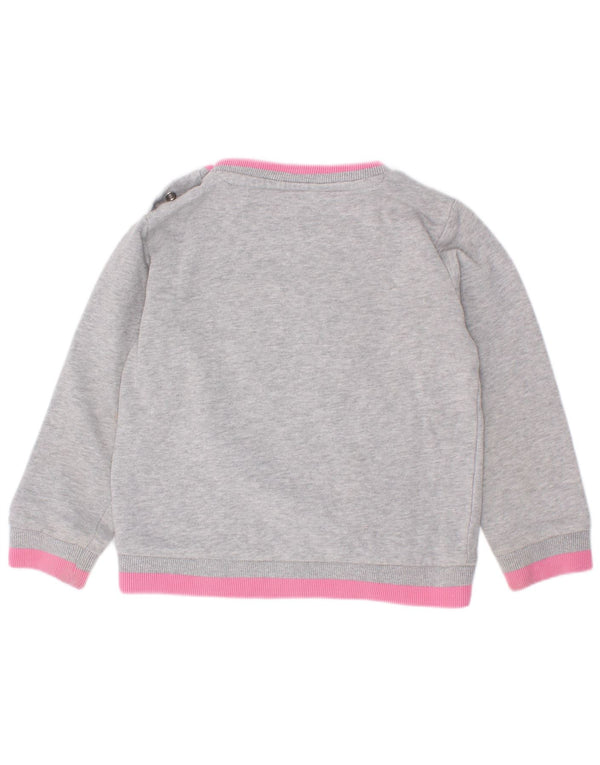 Guess Sweat-shirt graphique pour bébé fille 18-24 mois Gris colour block