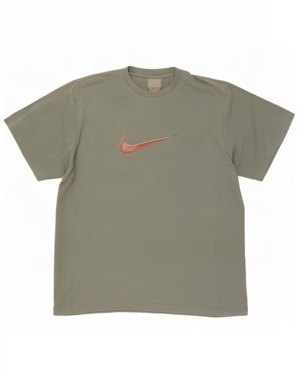 Nike T-shirt graphique pour homme UK 42/44 Large Vert Coton