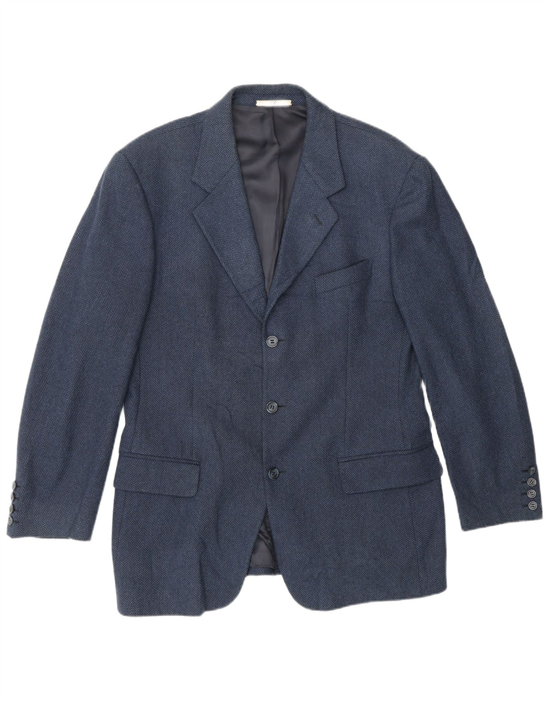 Valentino Veste blazer à 3 boutons pour homme UK 38 Bleu marine moyen à chevrons