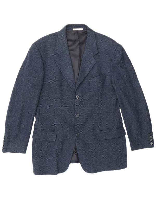 Valentino Veste blazer à 3 boutons pour homme UK 38 Bleu marine moyen à chevrons