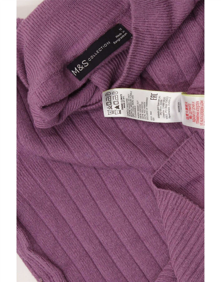 Marks & Spencer Pull col roulé pour femme UK 12 Violet moyen