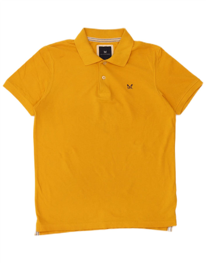 Crew Clothing Polo Homme Coton Jaune Moyen
