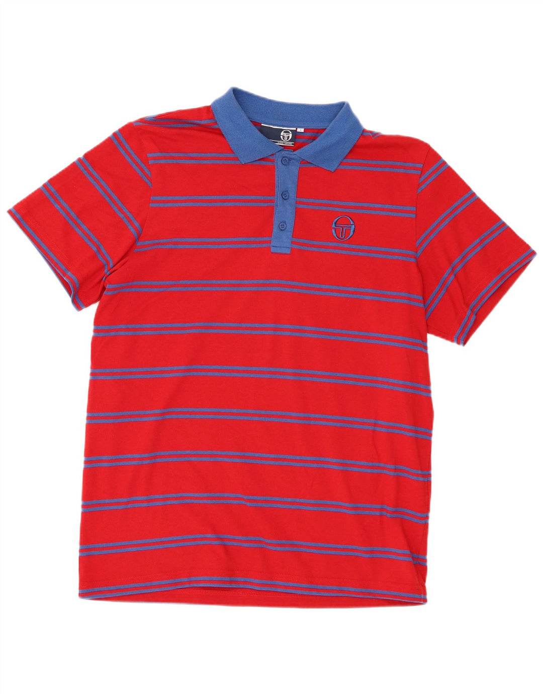 Sergio Tacchini Polo Homme Large Rouge Rayé Polyester