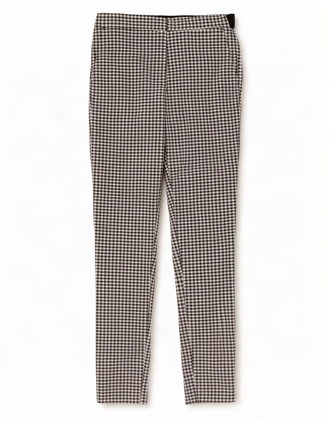 Zara Pantalon Chino Slim Femme Petit W27 L27 Vichy Noir