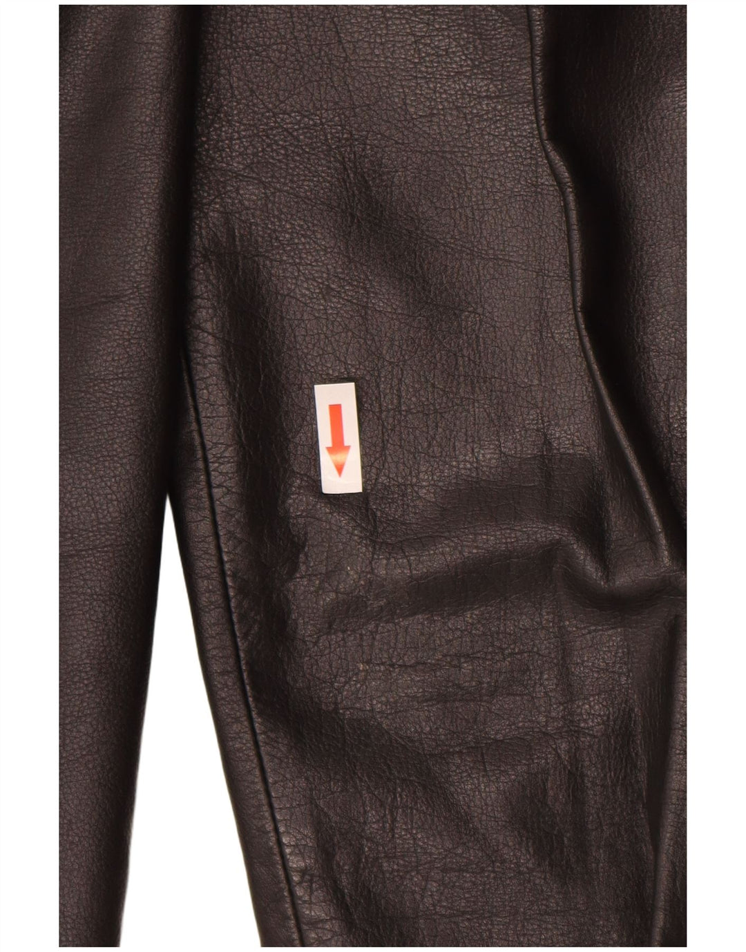 Pantalon droit en cuir femme vintage W36 L31 Noir