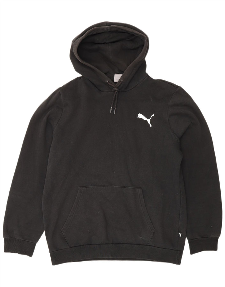 Puma Pull à capuche pour homme en coton noir moyen
