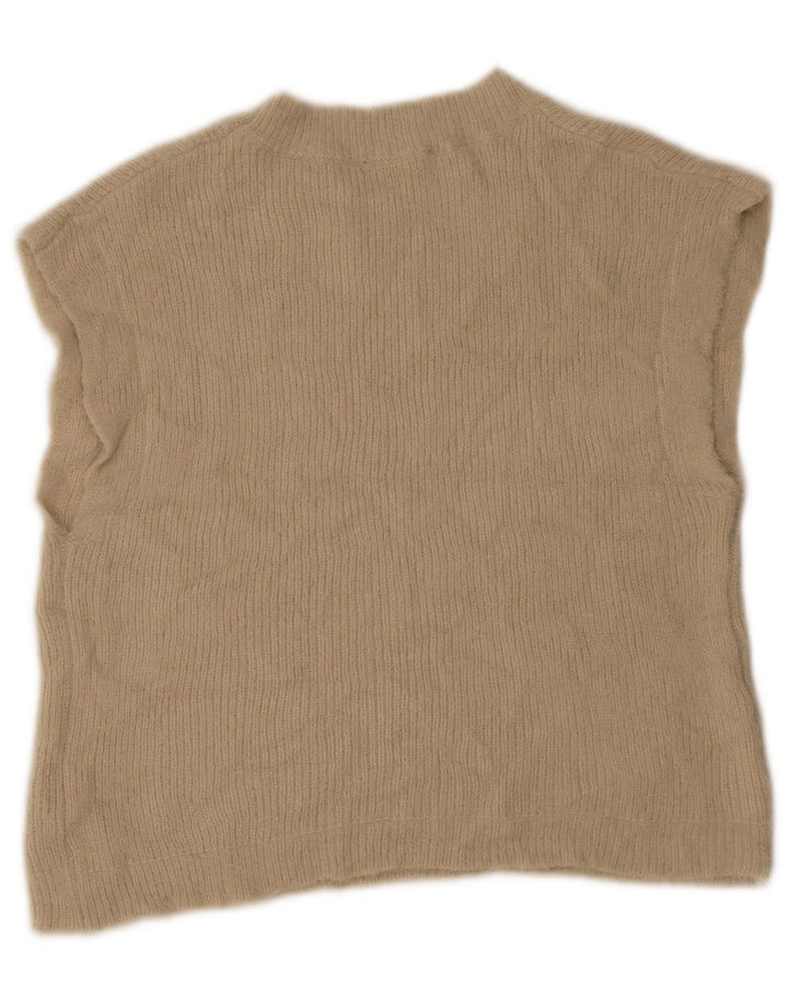 Zara Femme Débardeur UK 12 Acrylique Beige Moyen