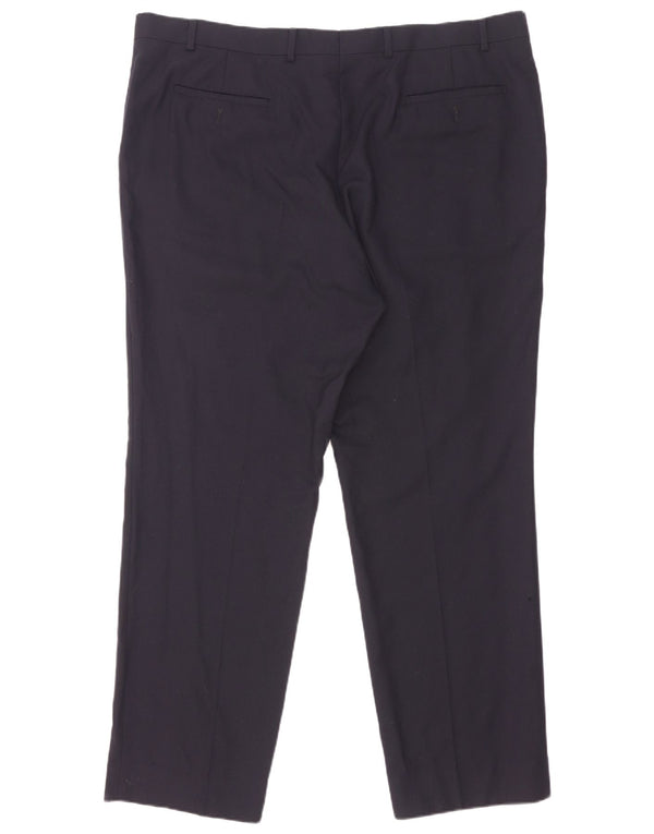 Marks & Spencer Pantalon de costume coupe classique pour homme W42 L31 en laine bleu marine