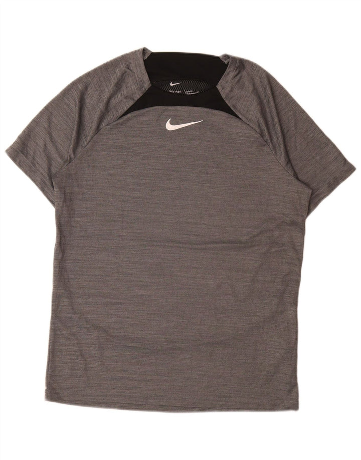 Nike Hommes Dri Fit T-Shirt Haut Large Gris Colorblock Polyester