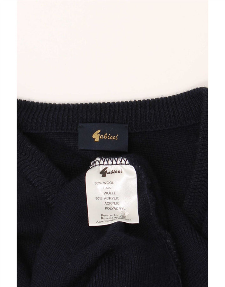 Gabicci Pull Col V Homme 2XL Bleu Marine Laine