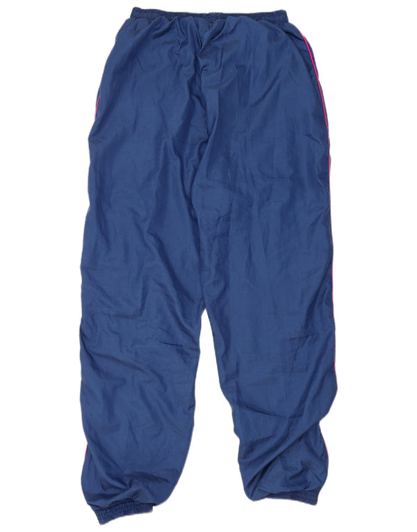 vintage Mens Survêtement Pantalon Joggers Grand Bleu Marine Polyester