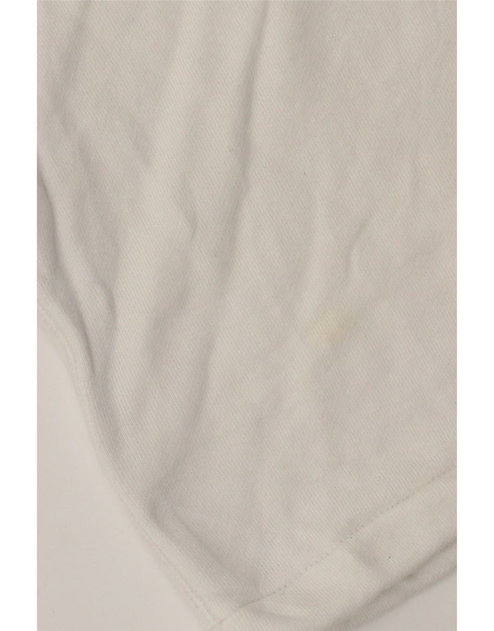 Adidas Sweat-shirt surdimensionné à col zippé pour femme UK 8 Petit Blanc