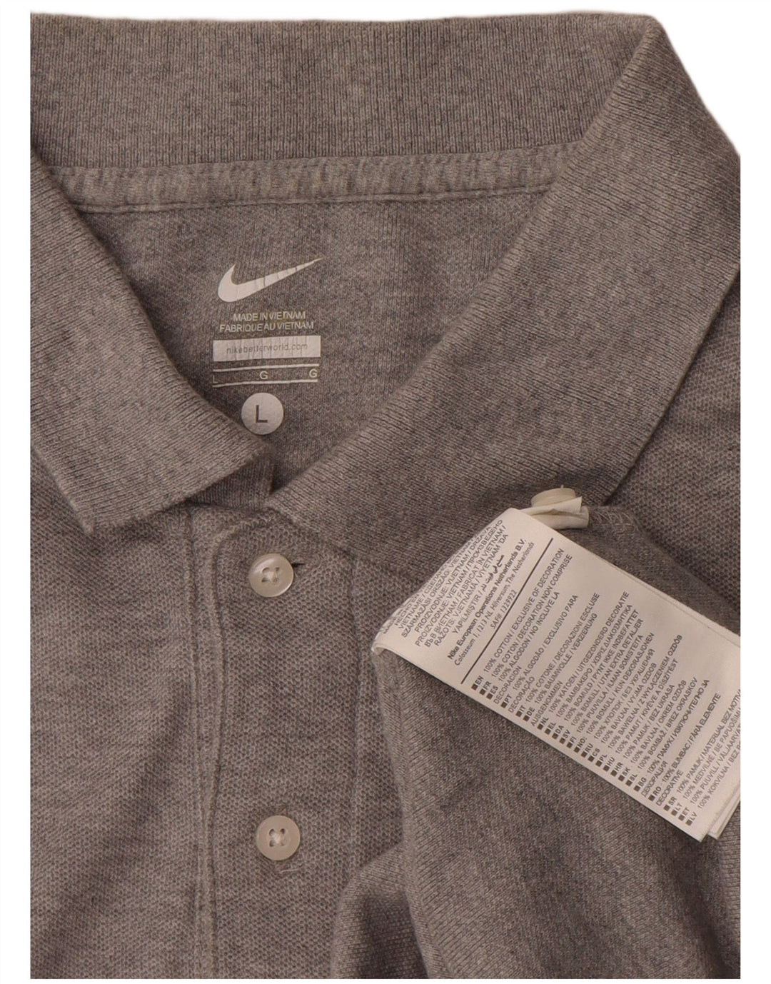 NIKE Polo Homme Grand Gris Coton