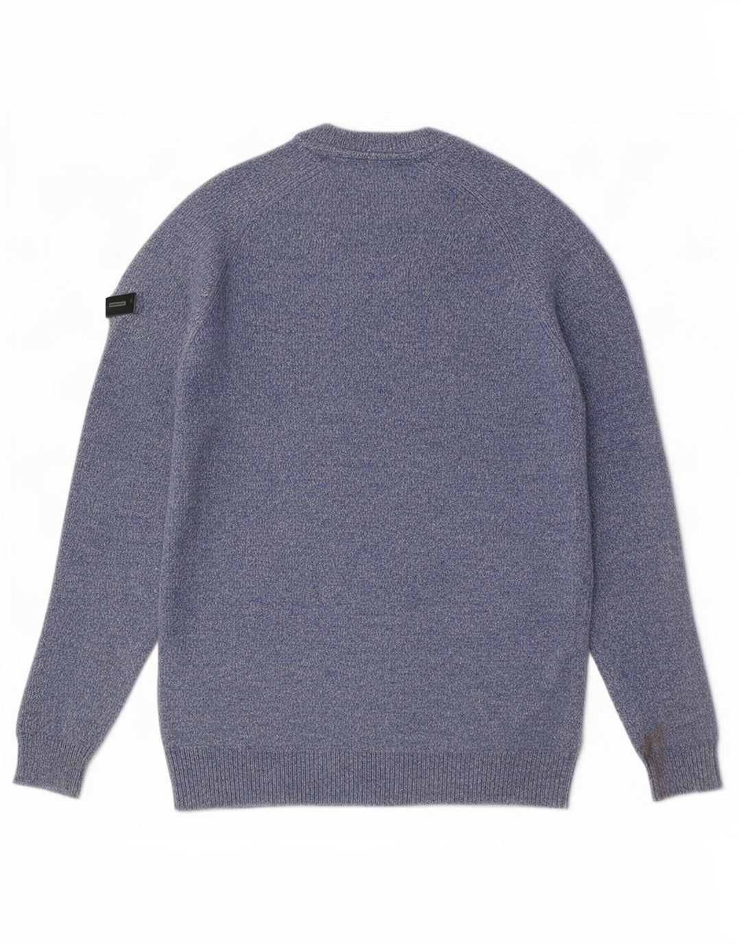 Superdry Pull à col rond en laine d'agneau mouchetée bleu moyen