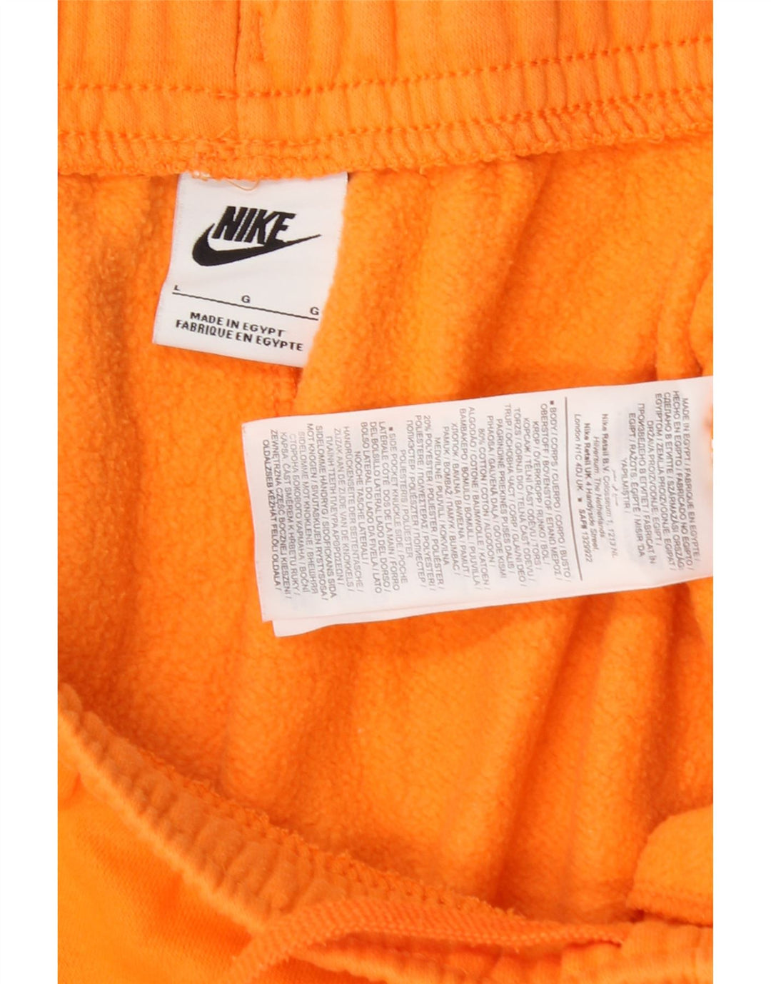 Nike Pantalon de survêtement pour homme en coton orange Taille L