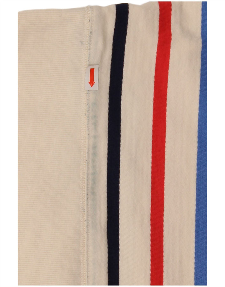 Joules Sweat-shirt surdimensionné pour femme UK 8 Petit coton rayé blanc