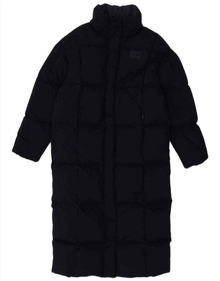 Tommy Hilfiger Manteau rembourré surdimensionné pour femme UK 10 Small Bleu marine Polyester