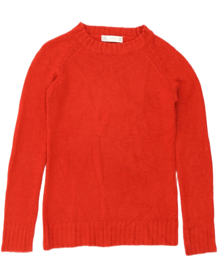 Zara Pull col bateau pour femme UK 12 Rouge moyen
