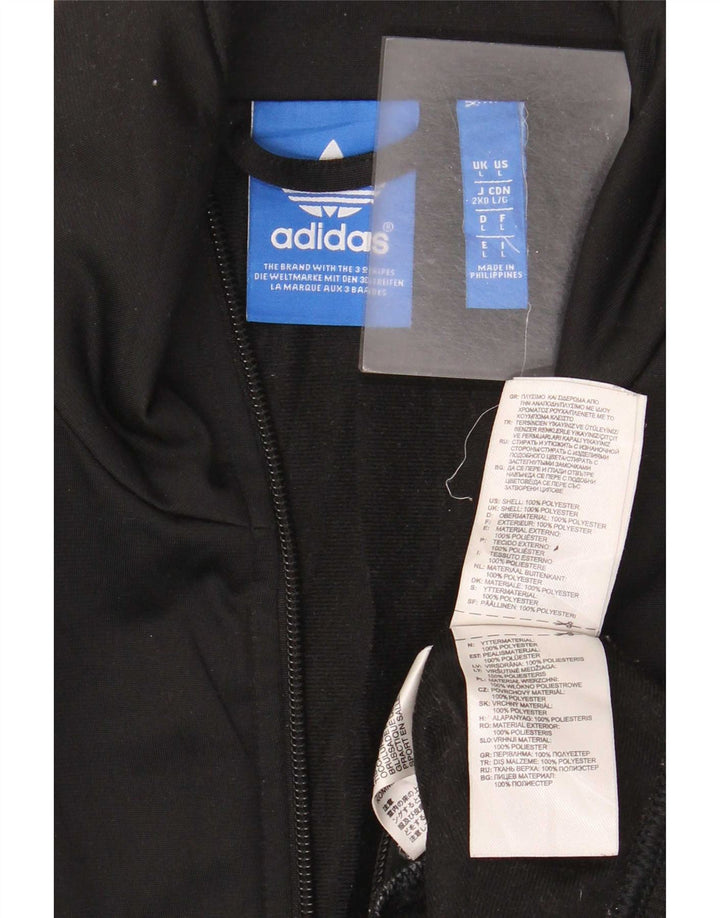Adidas Veste de survêtement pour homme Large Noir Polyester