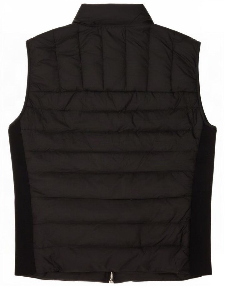 Zara Femme Gilet Rembourré UK 12 Moyen Noir Polyester