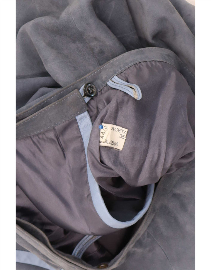 jupe portefeuille femme vintage IT 44 Medium W25 Acétate Gris