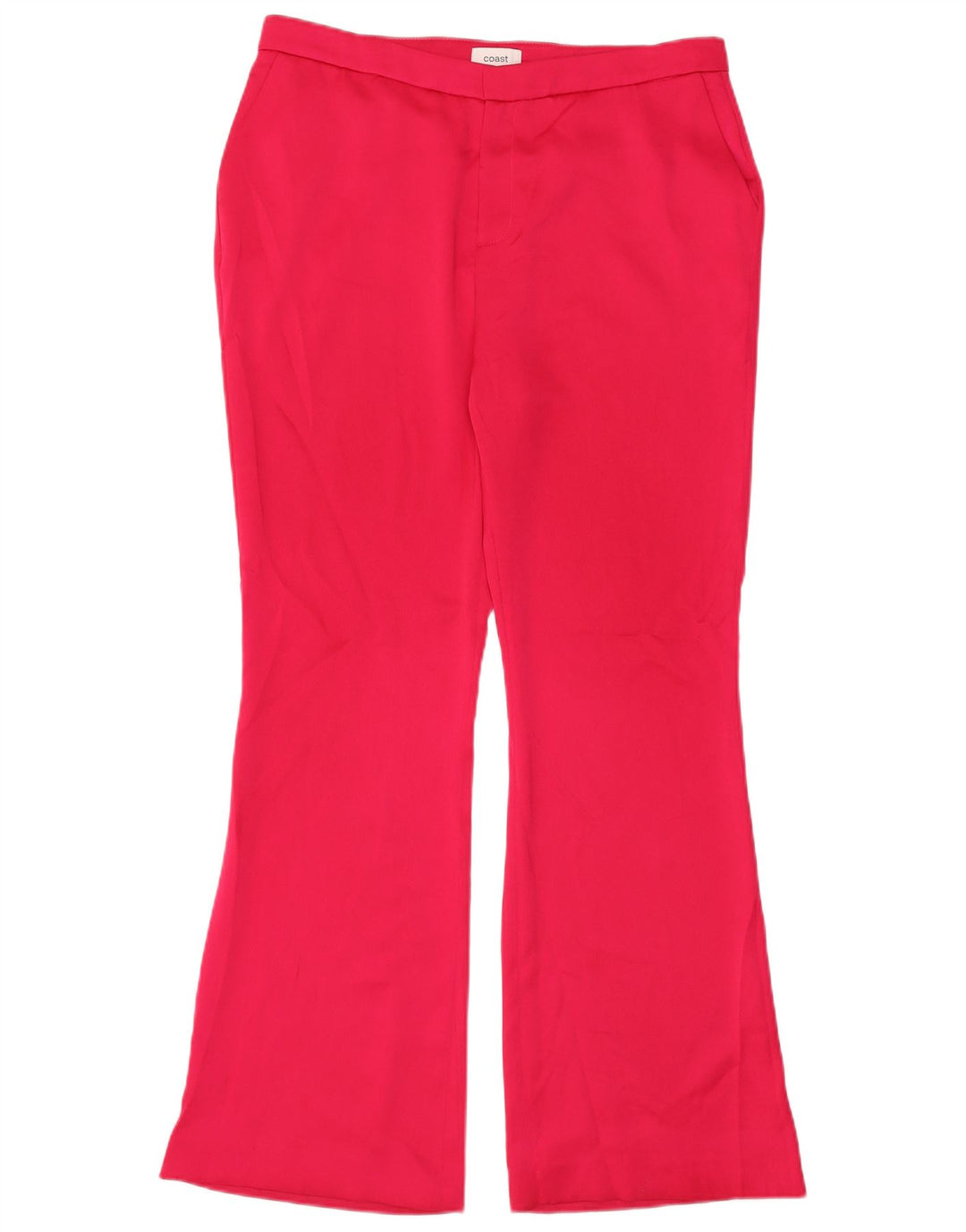 Coast Pantalon Chino Bootcut Femme UK 16 Large W36 L32 Rose Polyester