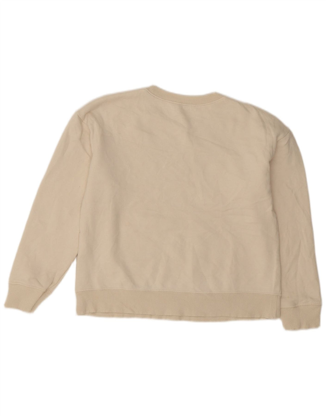 Zara Sweat-shirt surdimensionné graphique pour femme UK 10 Small Blanc cassé