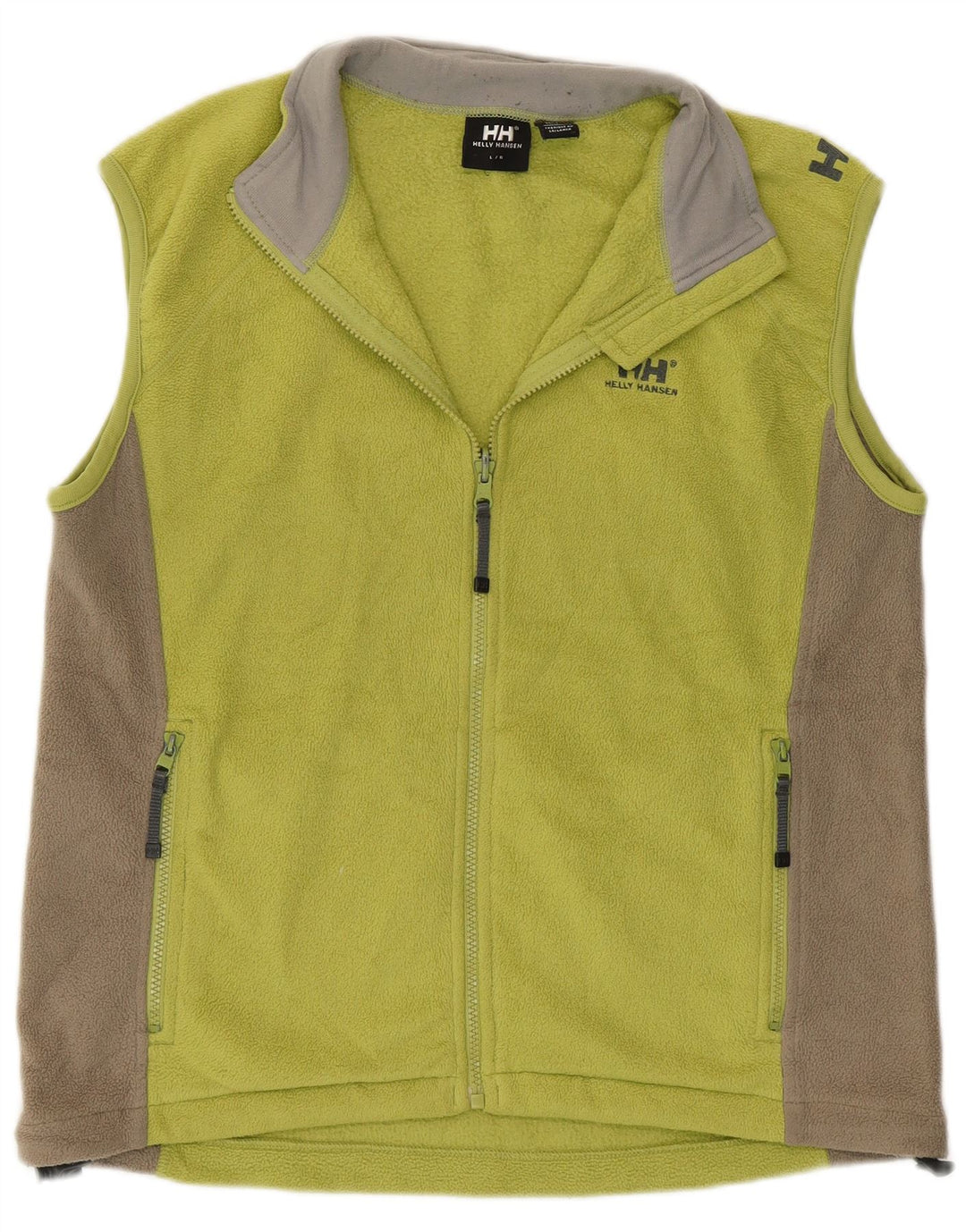 HELLY HANSEN Gilet Polaire Femme UK 16 Grand Vert Colorblock Polyester