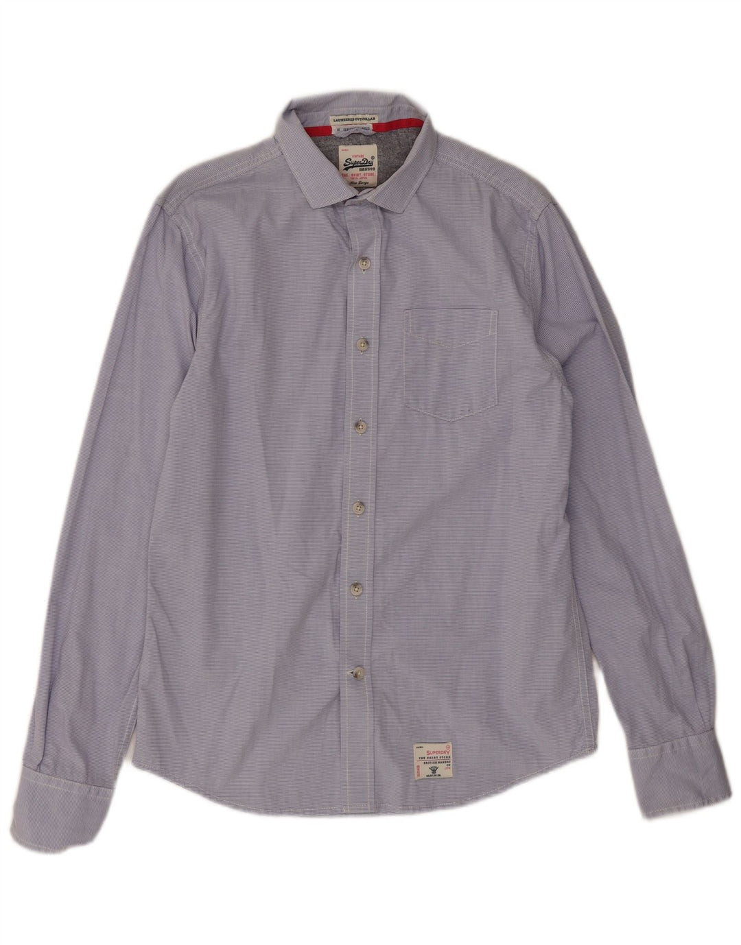 Superdry Chemise Homme En Coton À Rayures Bleues Larges