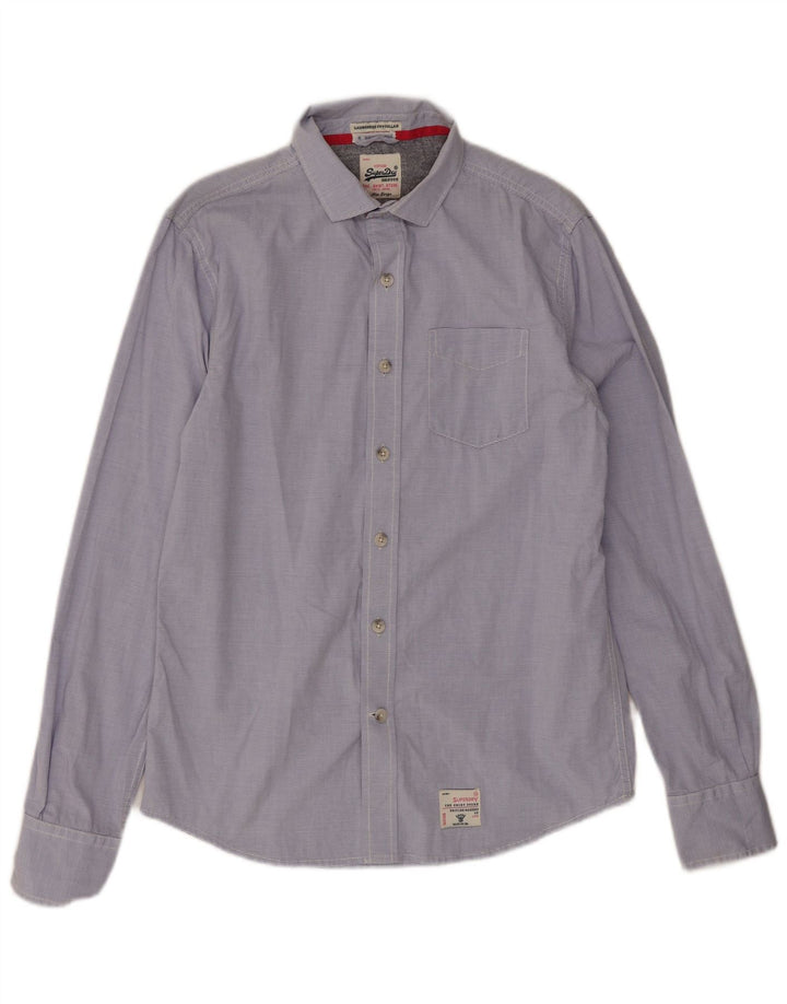 Superdry Chemise Homme En Coton À Rayures Bleues Larges