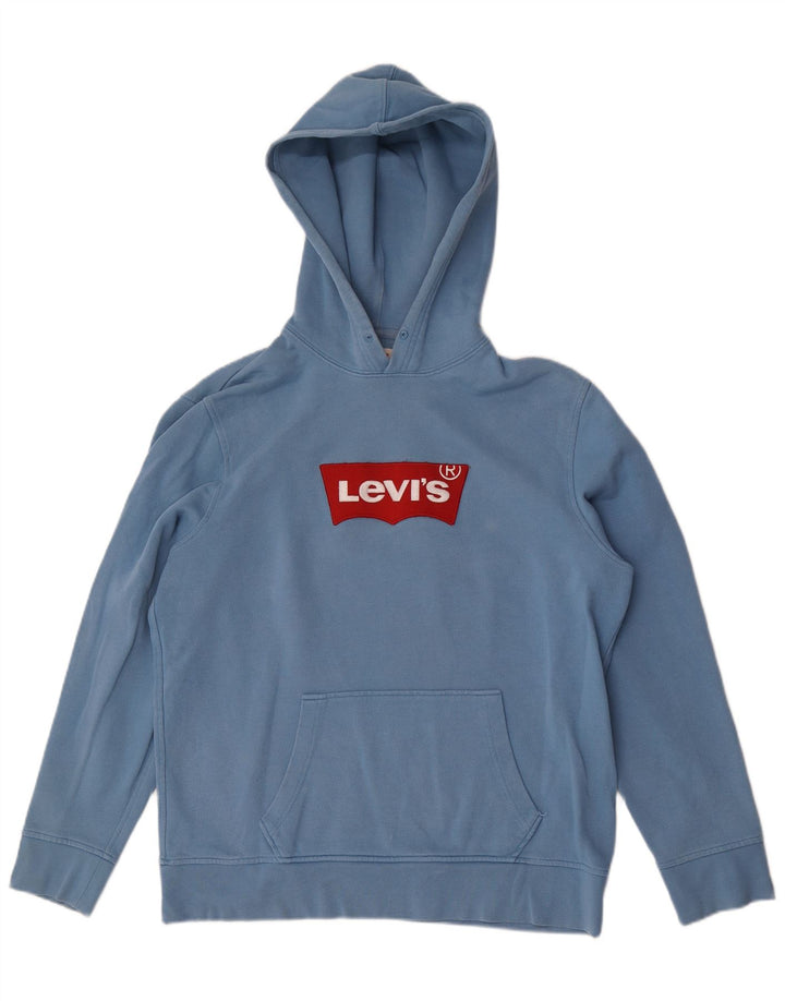 Levi's Pull à Capuche Graphique Homme Bleu Coton Large