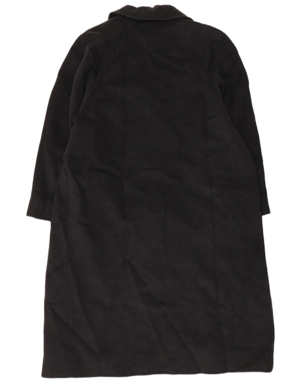 vintage Femme Double Breasted Coat IT 52 2XL Gris Vierge Laine