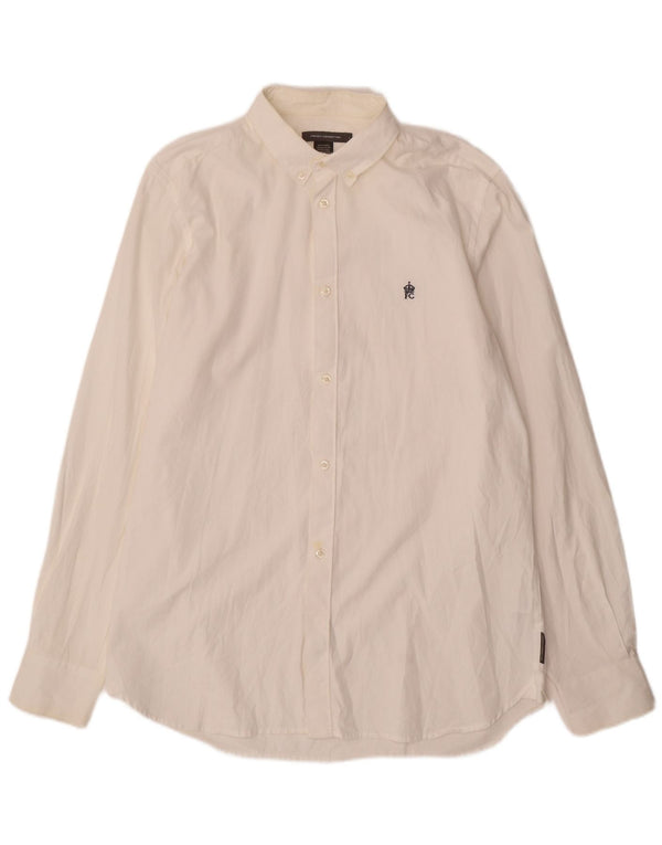 French Connection Chemise Homme Large Blanc Coton