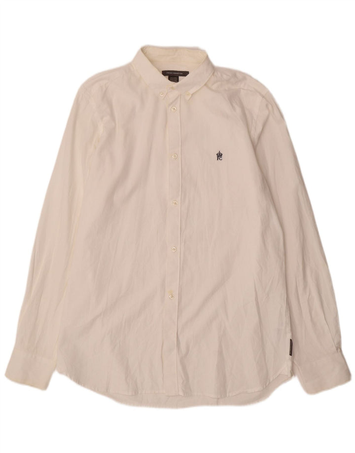 French Connection Chemise Homme Large Blanc Coton