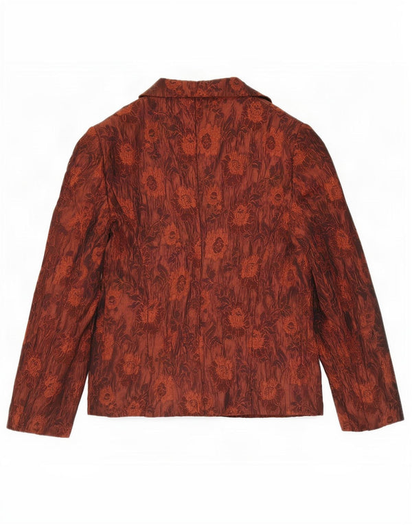 Giulia Galanti Veste Blazer 2 Boutons Femme IT 48 XL Marron Floral