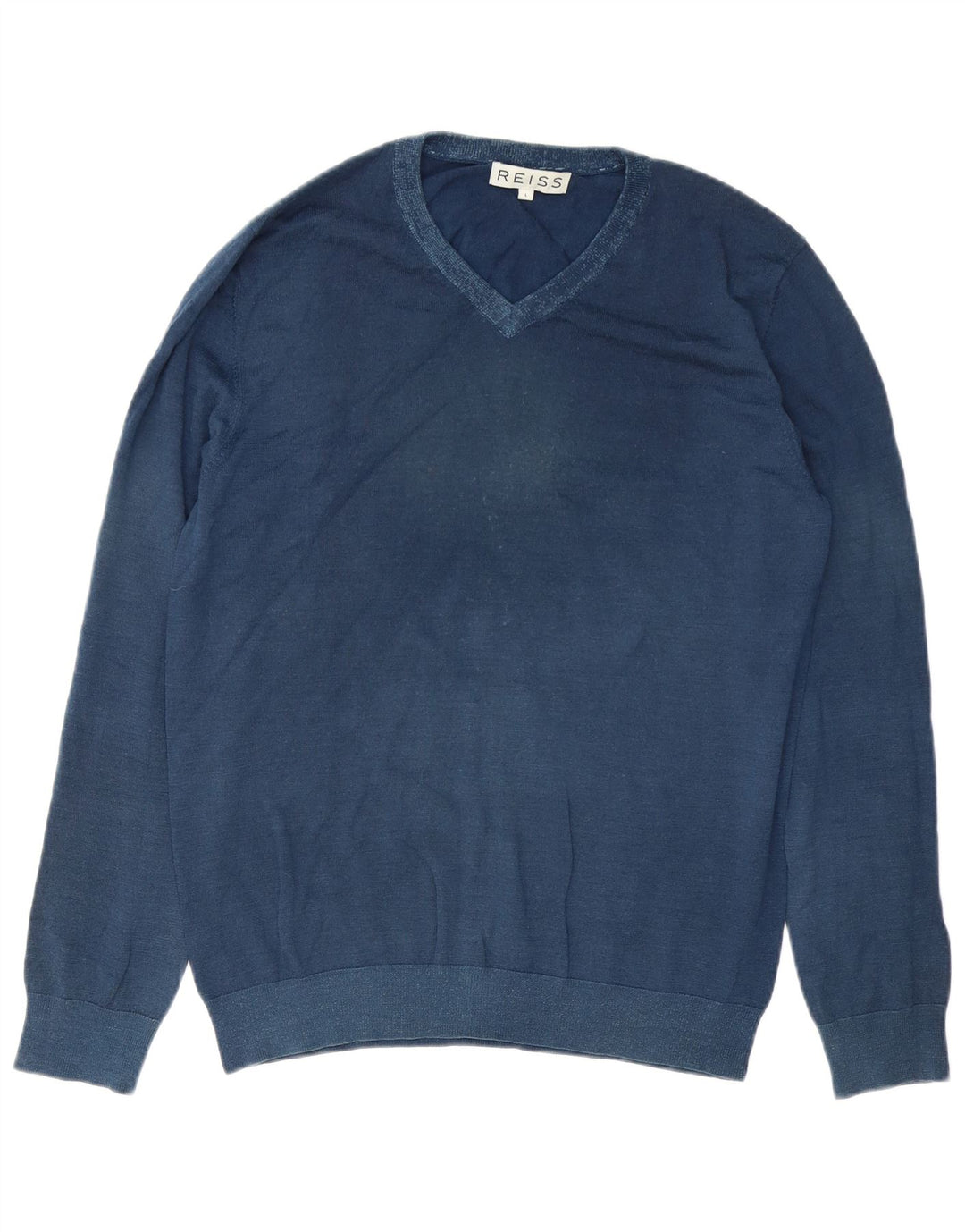 Reiss Pull col V pour homme Bleu marine Taille L