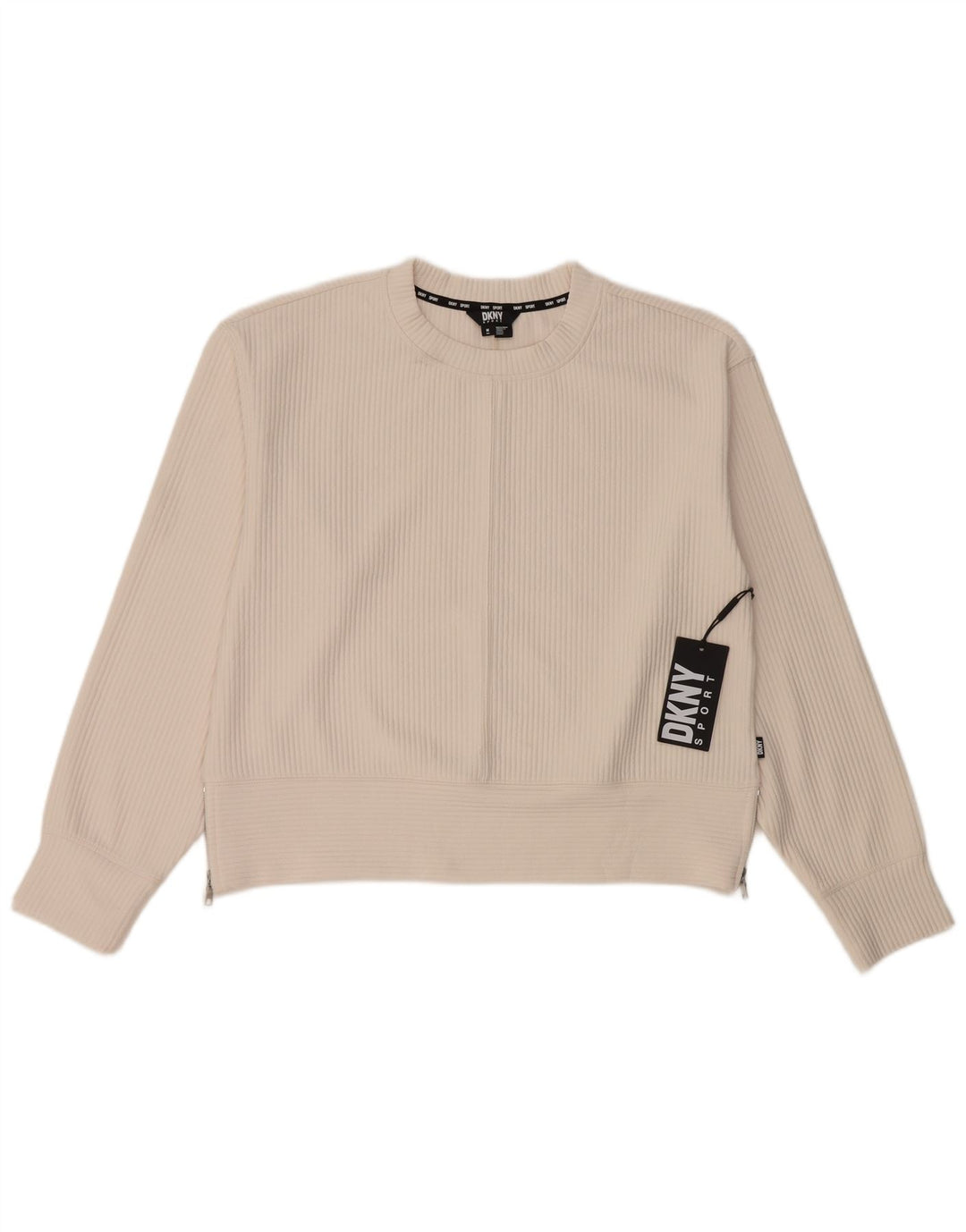Dkny Sweat-shirt pour femme UK 44 Medium Blanc cassé Polyester