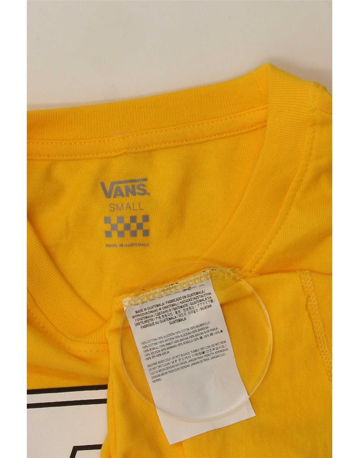 Vans Haut graphique à manches longues pour hommes, petit coton jaune