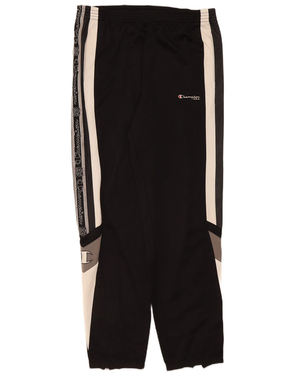Champion Pantalon de survêtement pour femme Joggers UK 16 Large Noir Colourblock