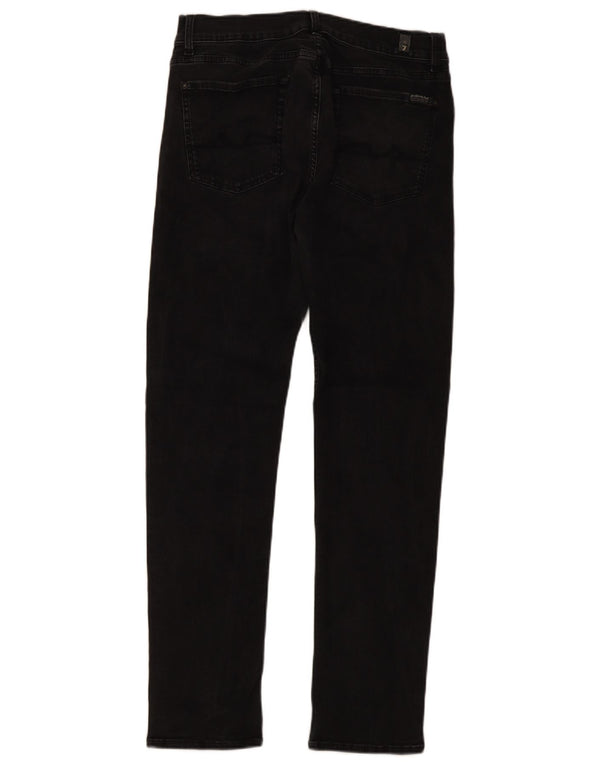 7 For All Mankind Jean Slim Homme W34 L32 Coton Noir