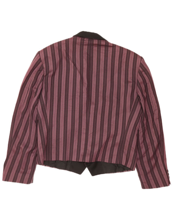 vintage Mens Double Breasted Blazer Jacket UK 40 Grand Violet Rayé