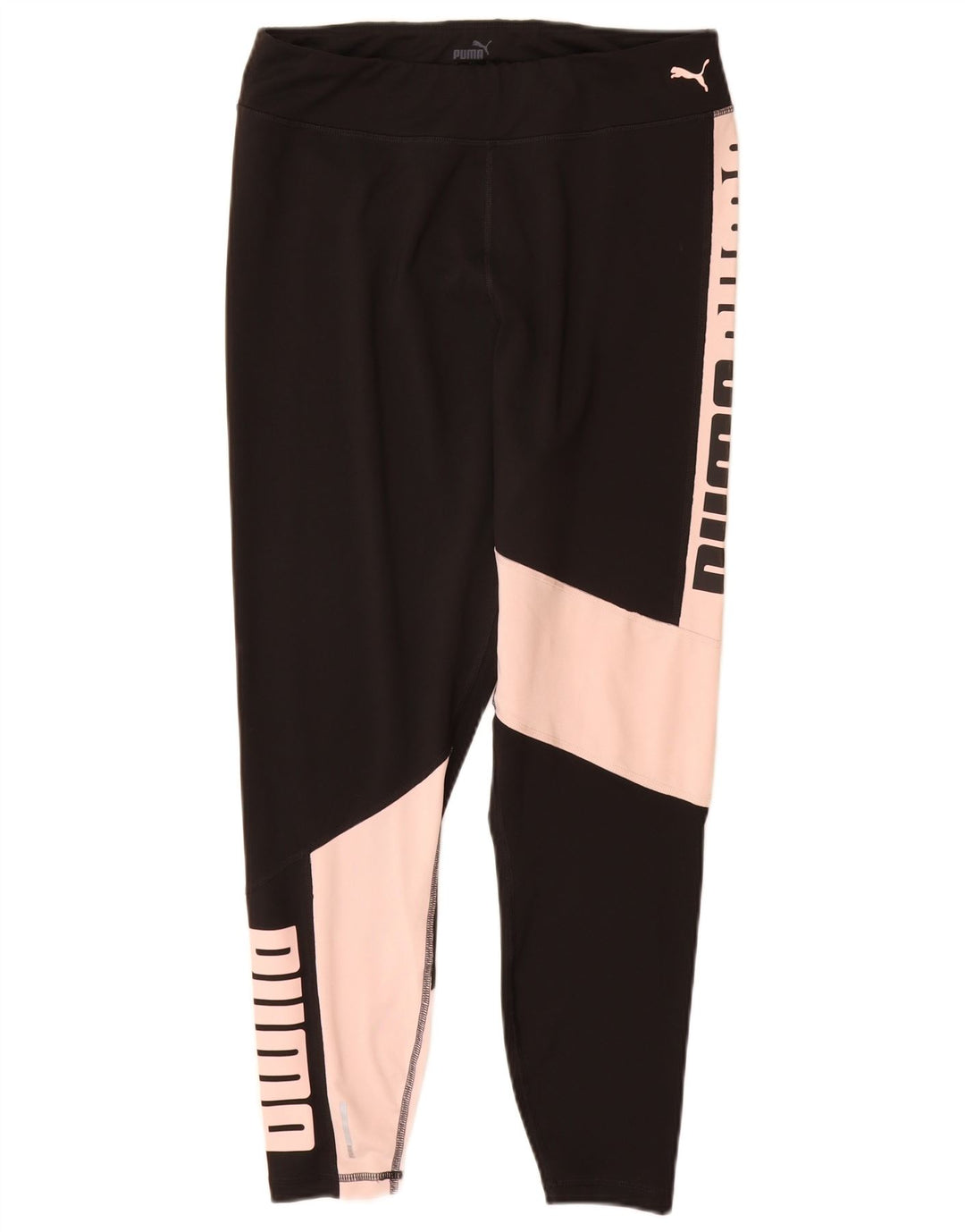 PUMA Legging court graphique pour femme UK 44 Large Noir Colorblock