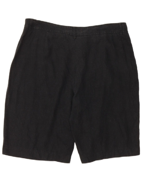 Marks & Spencer Short décontracté pour femme UK 16 Large W34 Lin noir