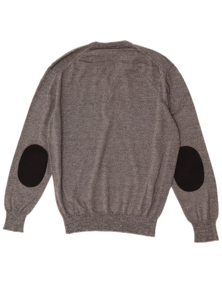 Valentino Pull Col V Homme IT 48 Laine Mérinos Gris Moyen