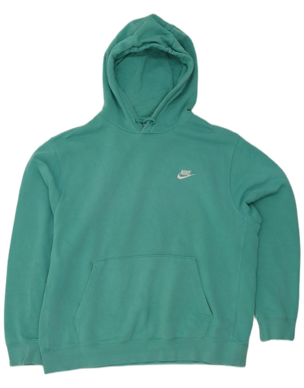 Nike Pull à capuche XL en coton turquoise pour homme