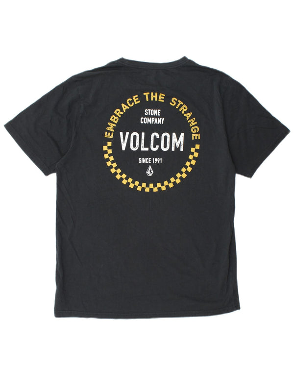 VOLCOM T-shirt graphique coupe moderne pour hommes, grand noir, en coton