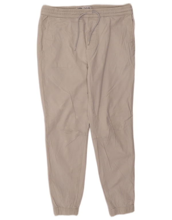 Zara Pantalon chino de jogging pour homme Large W32 L28 Beige